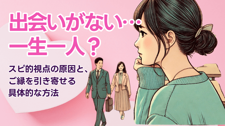 出会いがない…一生一人？ スピ的視点の原因と、 ご縁を引き寄せる 具体的な方法